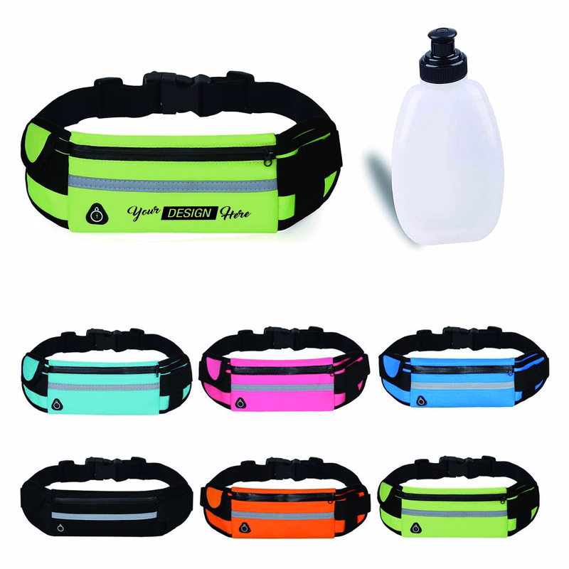 Running Belt Waist Bag With 10 OZ Water Bottle