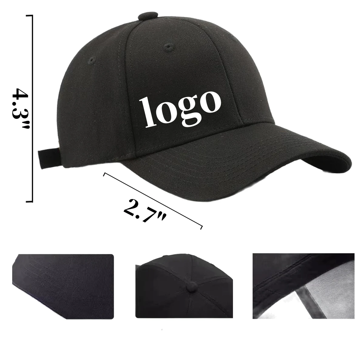 Cotton custom trendy baseball cap 1