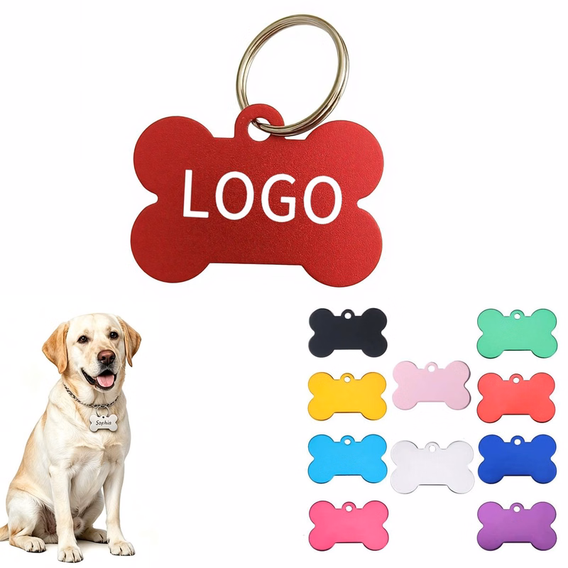 Aluminum Alloy Bone-Shaped Pet ID Tag