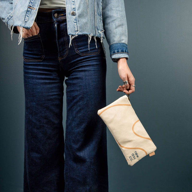 ALL THE THINGS POUCH - HEAVYWEIGHT CANVAS WITH LEATHER