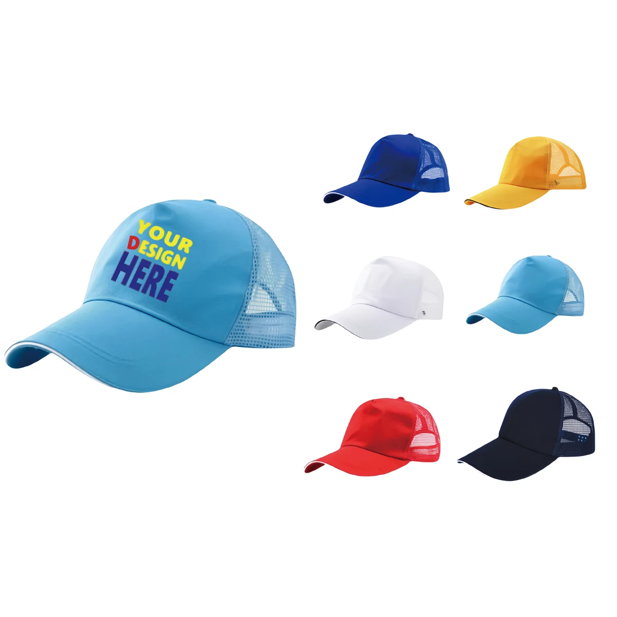 Full Color Plain Baseball Cap Hat MOQ 100 PCS 1