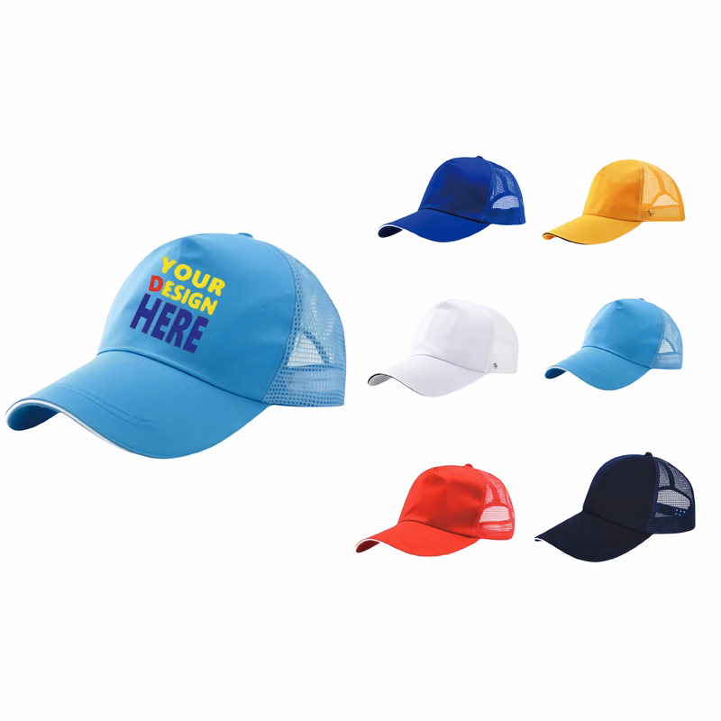 Full Color Plain Baseball Cap Hat MOQ 100 PCS