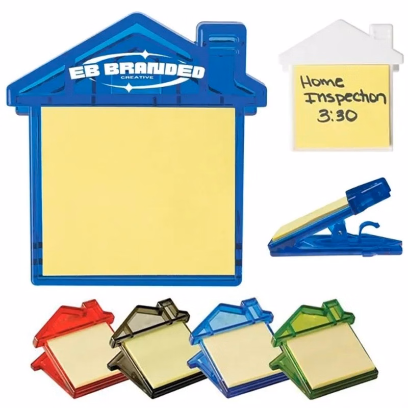 House Shaped Magnet Clip w/Sticky Notes