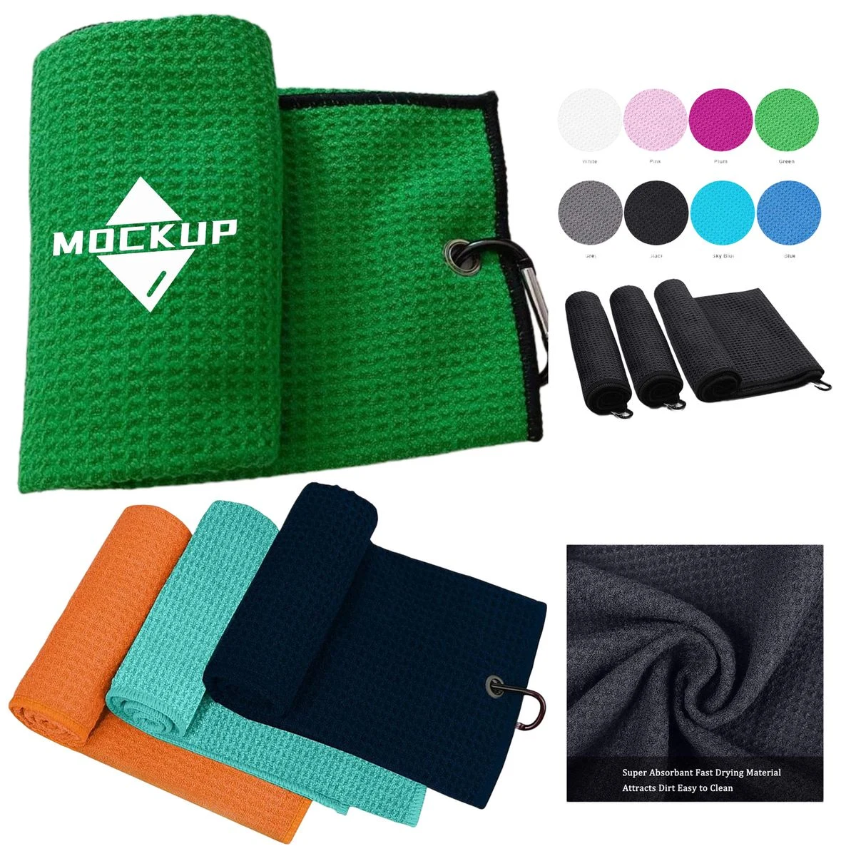 Sport Microfiber Waffle Golf Towel 1