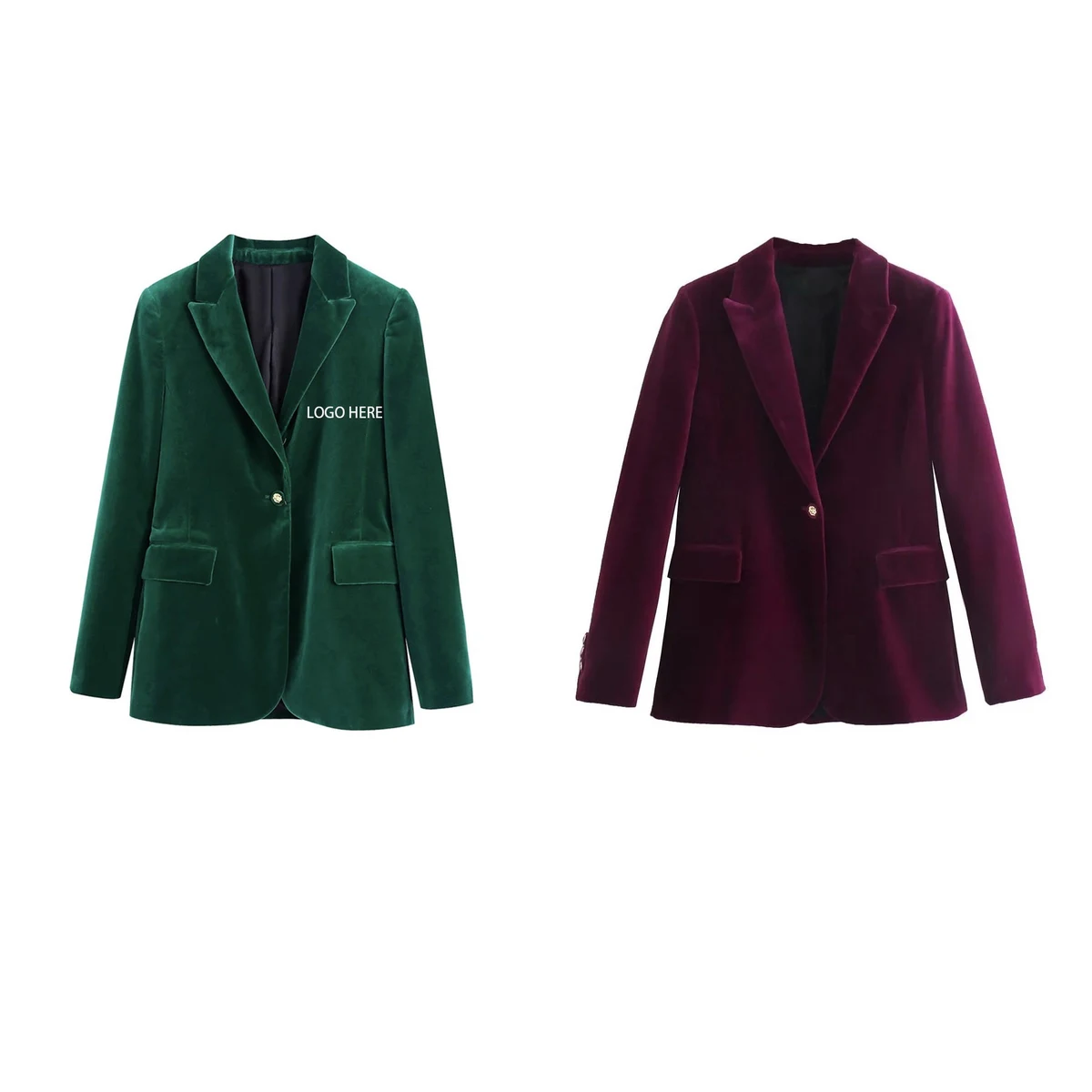 Women's Velvet Blazer 1