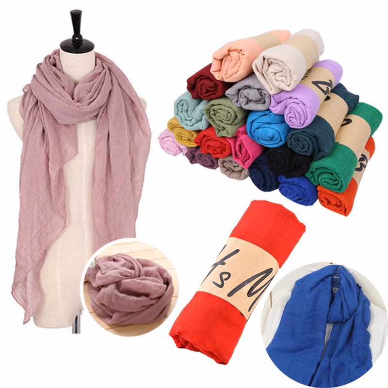 71" Ramie Cotton Fabric Scarf