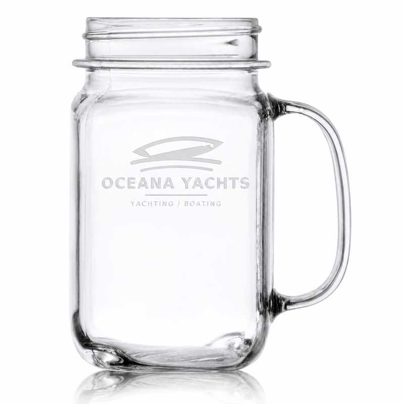 16 oz Handled Mason Jar