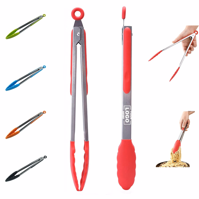 12" Cooking Silicone Tongs