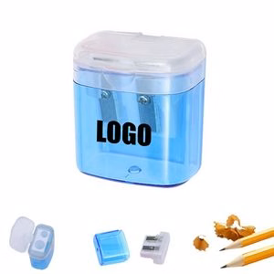 Dual Hole Plastic Sharpener With Steel Blade