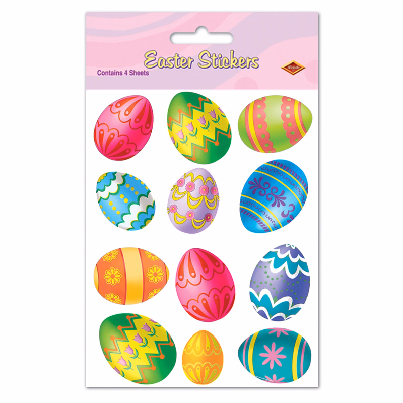 Plus Pak Color Bright Eggs Stickers