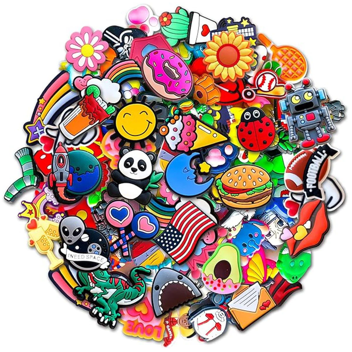 Customizable Cute PVC Shoe Flowers Charms 1