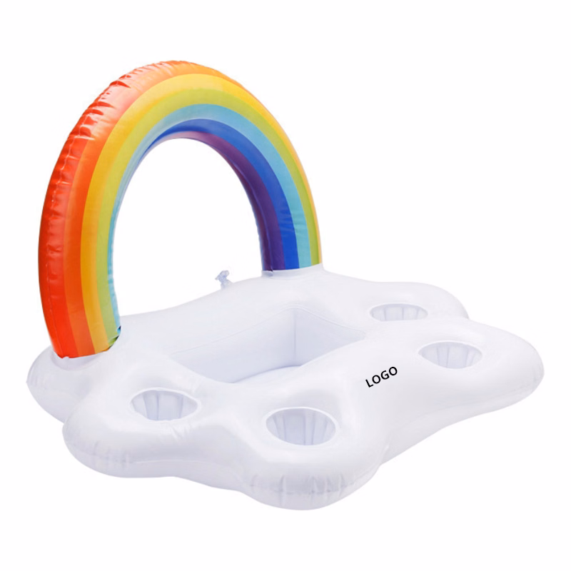 Inflatable rainbow cloud ice bar