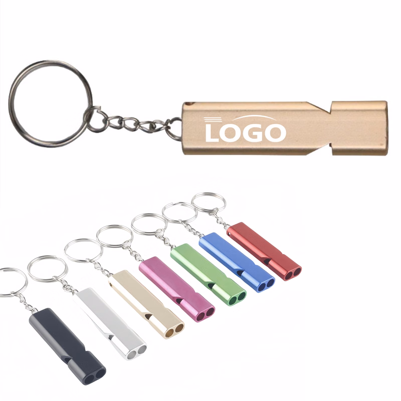 Dual-Tube Survival Whistle Keychain