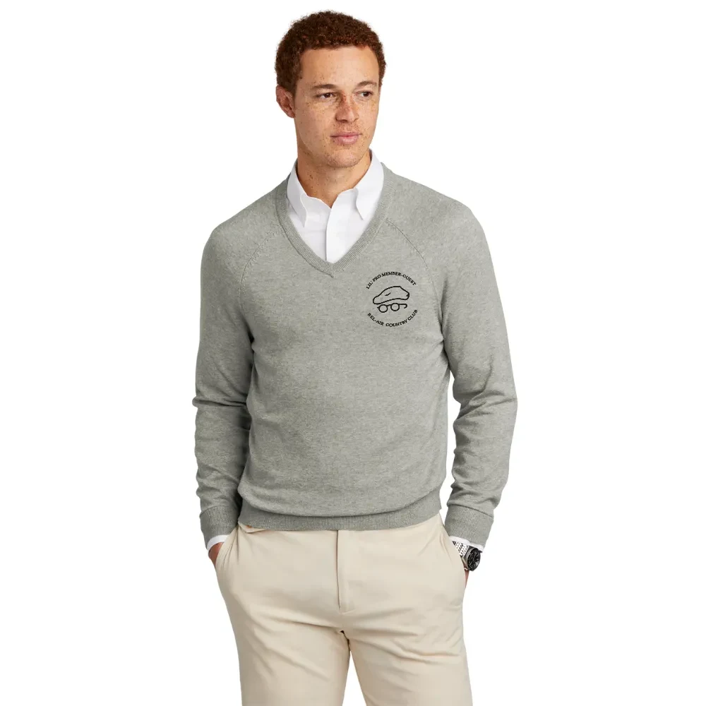 Brooks Brothers(R) Cotton Stretch V-Neck Sweater 1