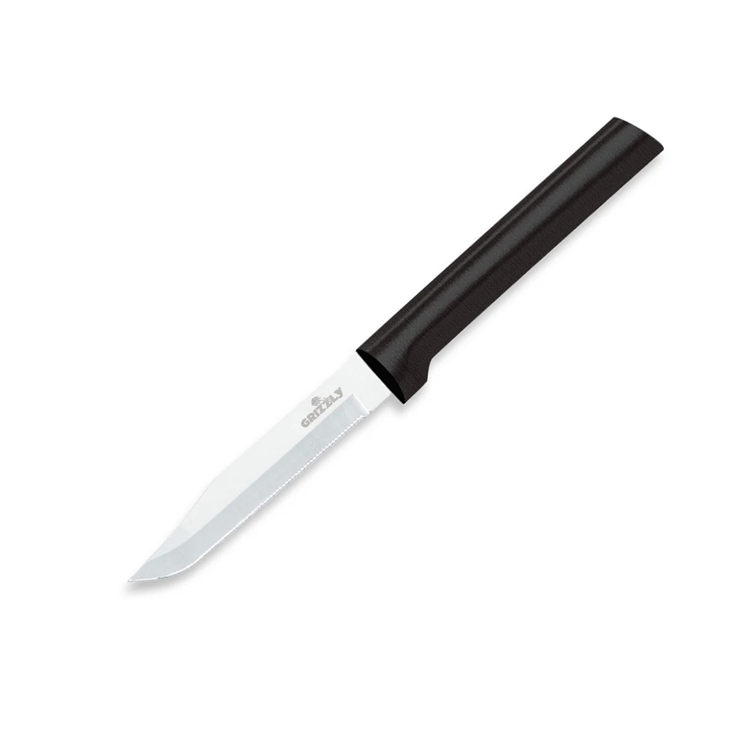 Serrated Regular Paring Knife w/Black Handle 1
