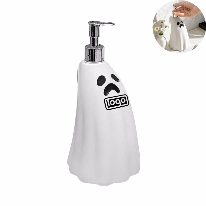 14oz Ghost Shaped Ceramic Dispenser Bottle