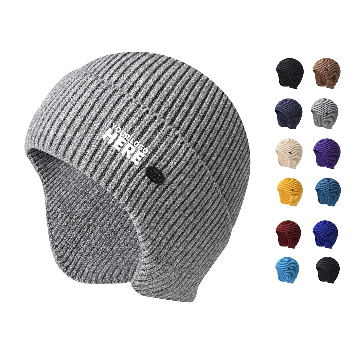 Winter Beanie Hat With Earflaps 1