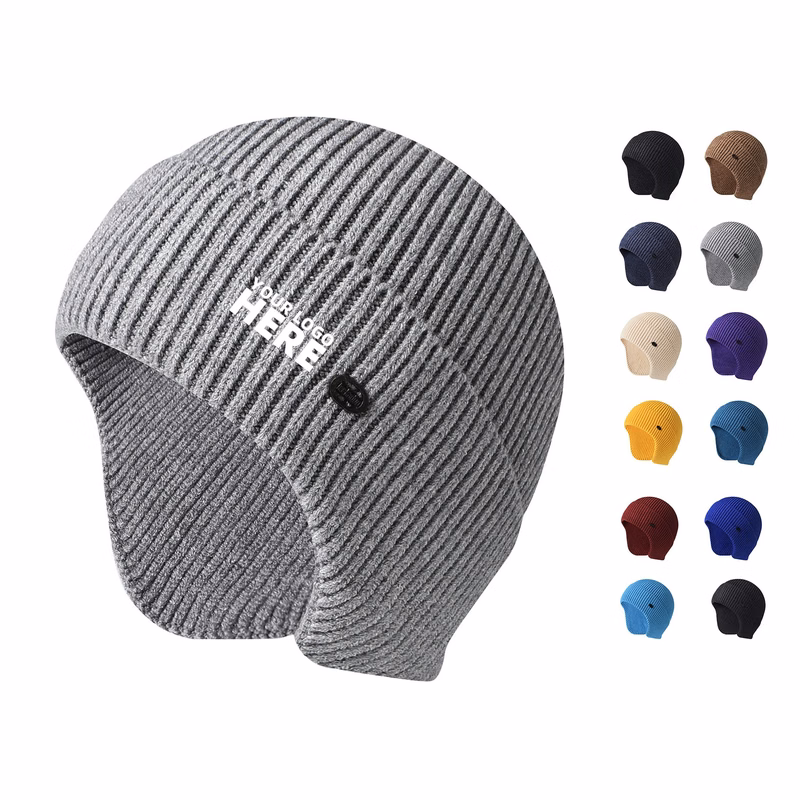 Winter Beanie Hat With Earflaps