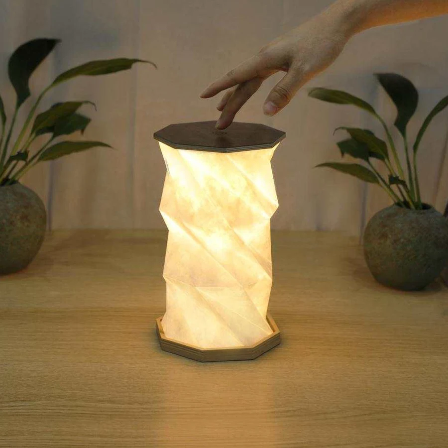 Unique Foldable Paper Lamp With Built In Rechargeable Battery 1