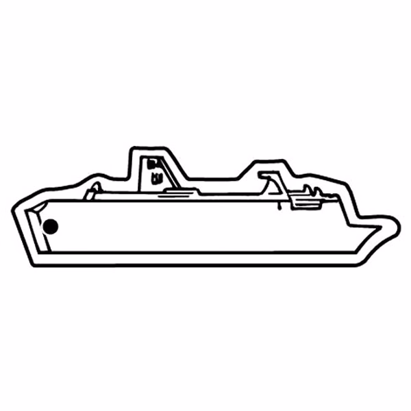 Cruise Ship 3 Key Tag - Spot Color