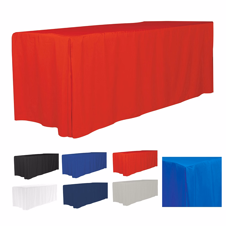 "Omaha Six" 4-Sided Fitted Style Table Covers & Table Throws (Blanks) / Fits 6 ft Table