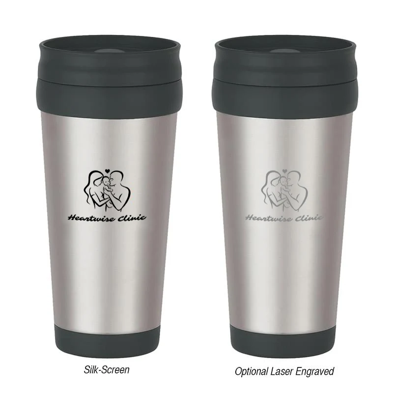 16 Oz. Stainless Steel Slide Action Travel Tumbler 1