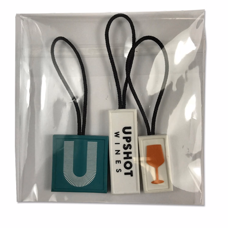 2D Custom Zipper Pull with cord