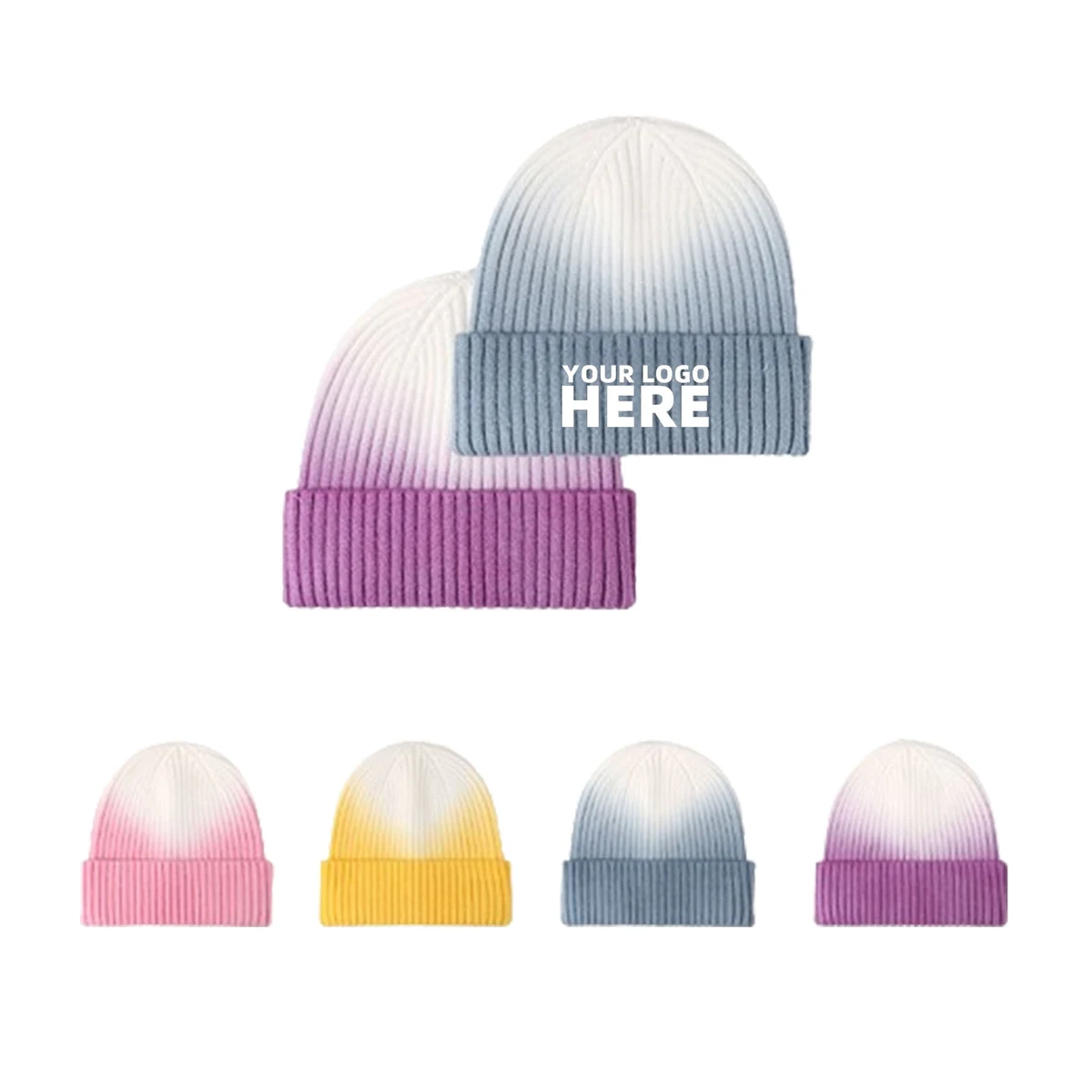 Tye Die Cuffed Slouchy Skull Cap 1