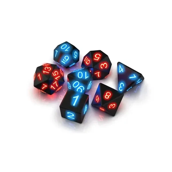 7 Pieces Led Lights Electronic Dice Set 1