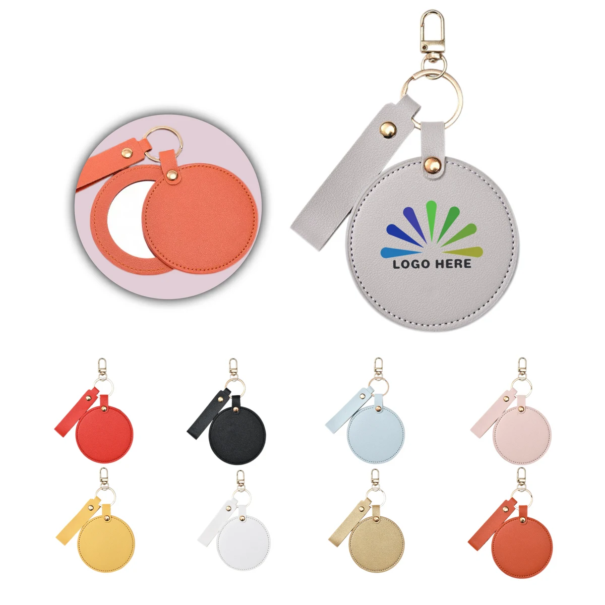 Compact Foldable Makeup Mirror With Keychain 1