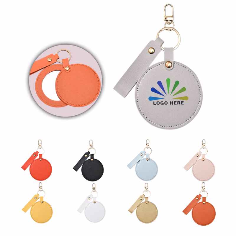 Compact Foldable Makeup Mirror With Keychain