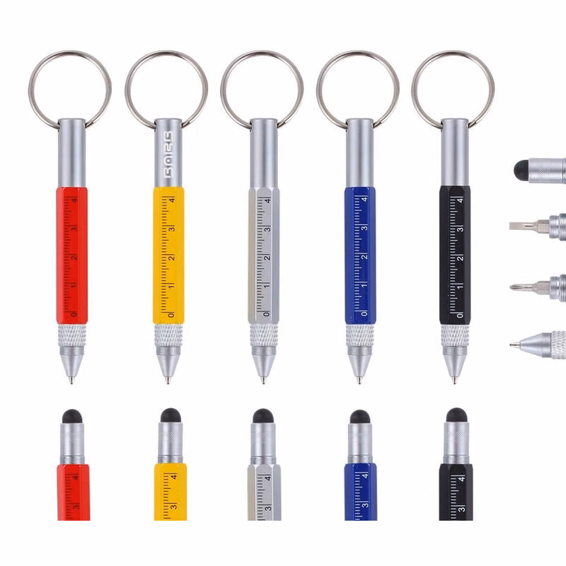 Multifunctional Ballpoint Pens with Key Ring