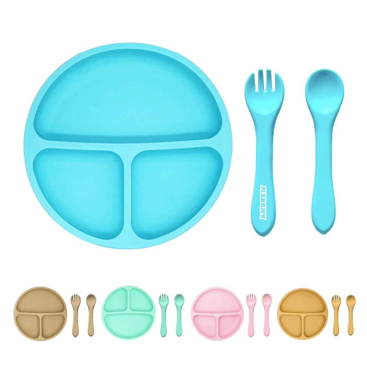 Baby Plates w Forks and Spoons 1
