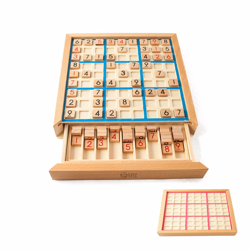 Wooden Brain Teaser Sudoku Puzzle Game