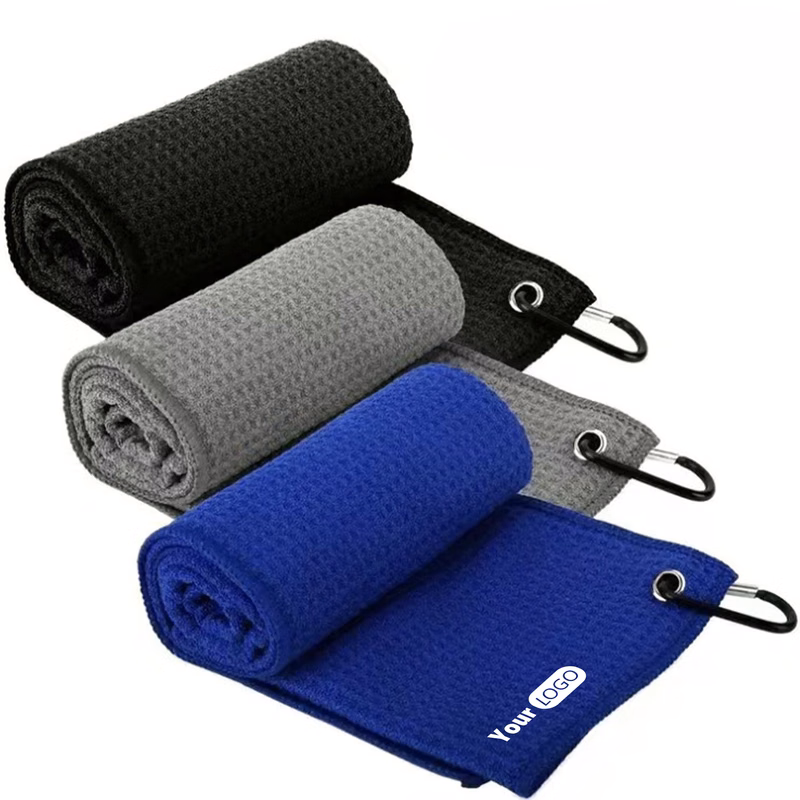 Microfiber Cloth Custom Logo Golf Towels For Style And Functionality On The Course