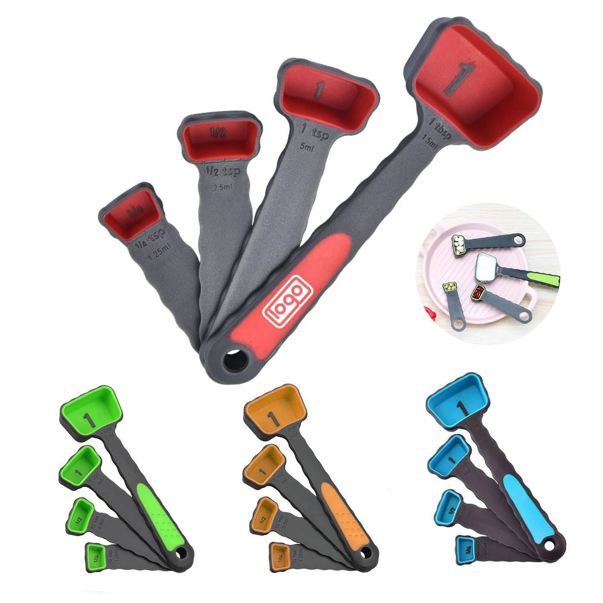 4 Pcs Foldable Measuring Spoons Set 1