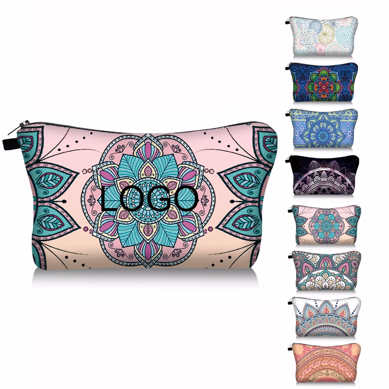 Cosmetic Makeup Bags Printed Mandala Flower