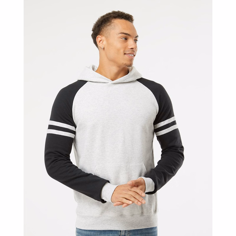 Unisex Nublend® Varsity Colorblocked Raglan Hooded Sweatshirt - 97CR