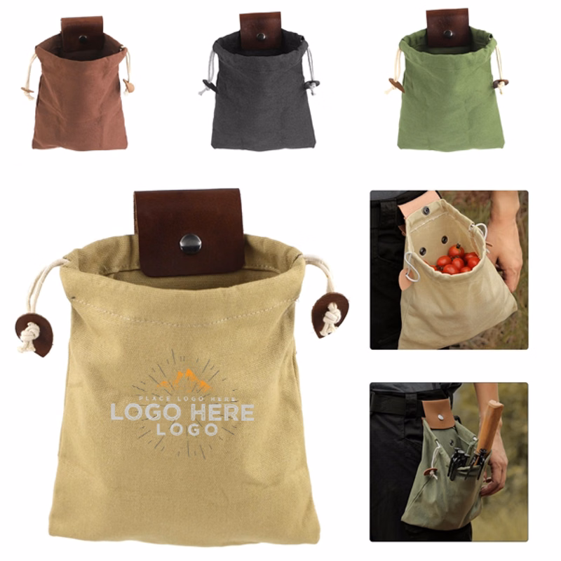 MOQ 50 Heavy Duty Canvas Collection Pouch For Outdoor Adventures
