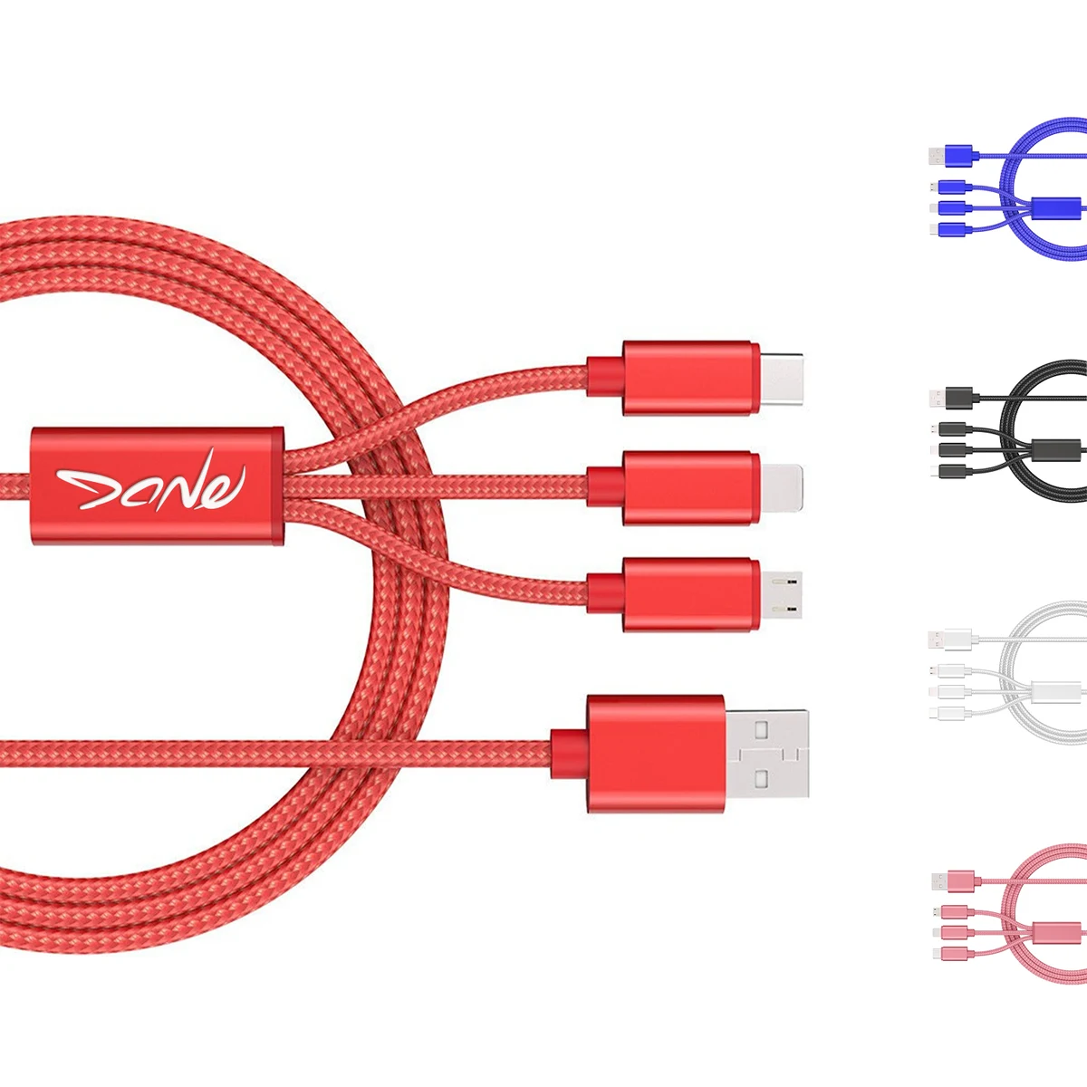 1.2M Long 4 in 1 USB Charging Cable 1