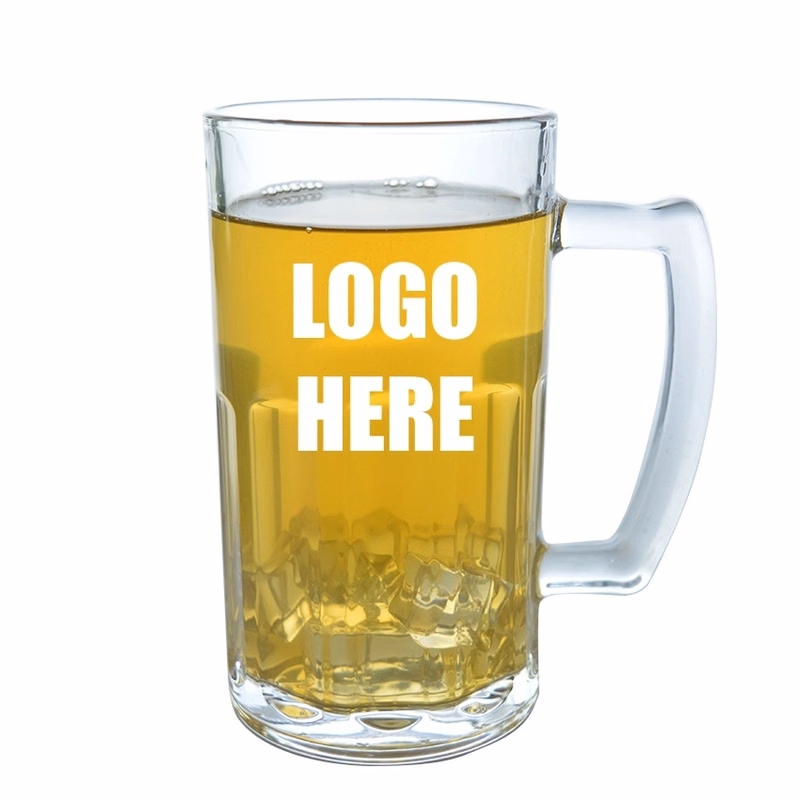 Custom 20 oz Beer Glass Mugs With Handle