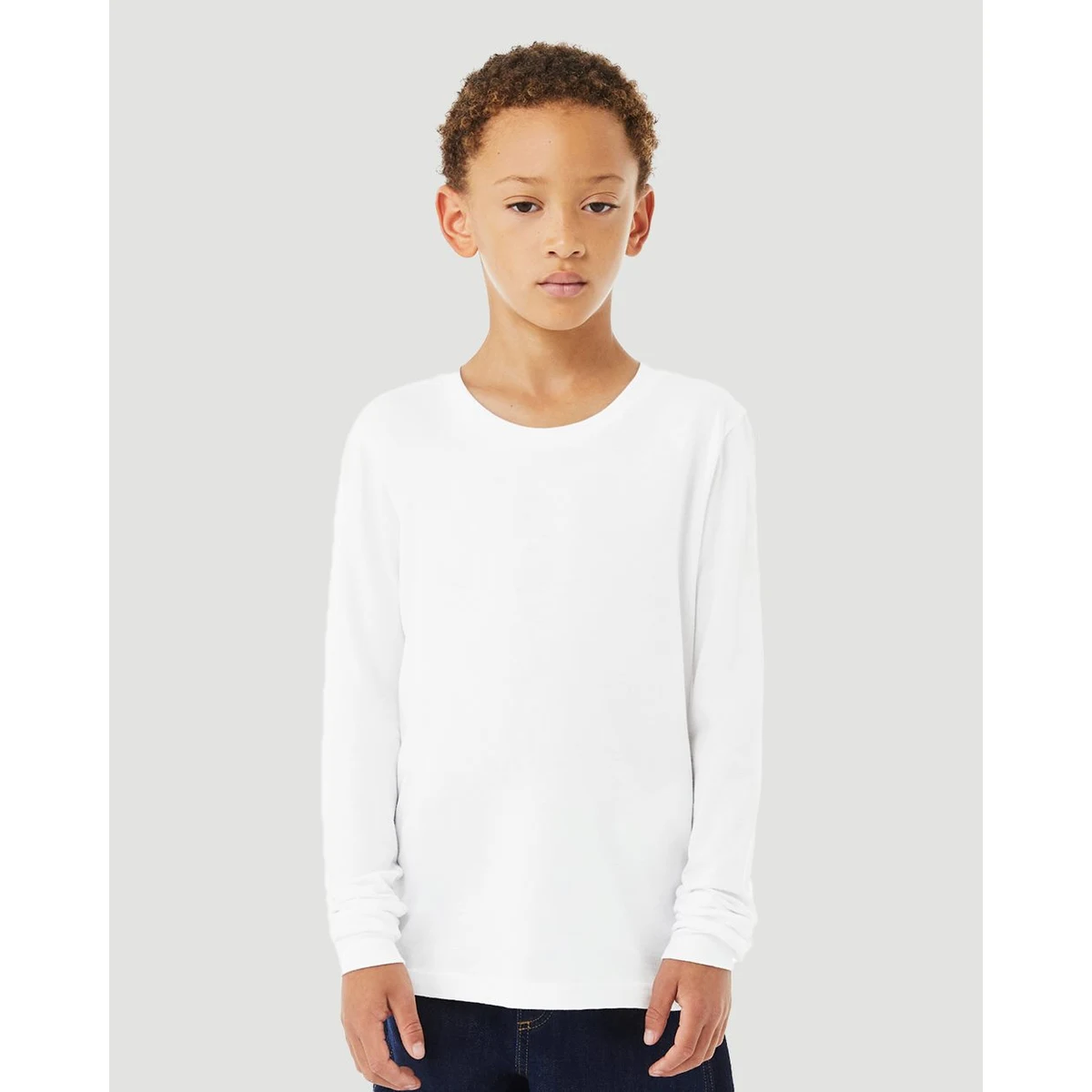 Youth Heather CVC Long Sleeve Tee - 3501YCVC 1