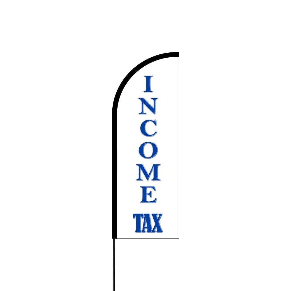 Income Tax Flag Kit 17' Feet Feather Flag Sign Outdoor Banner 1