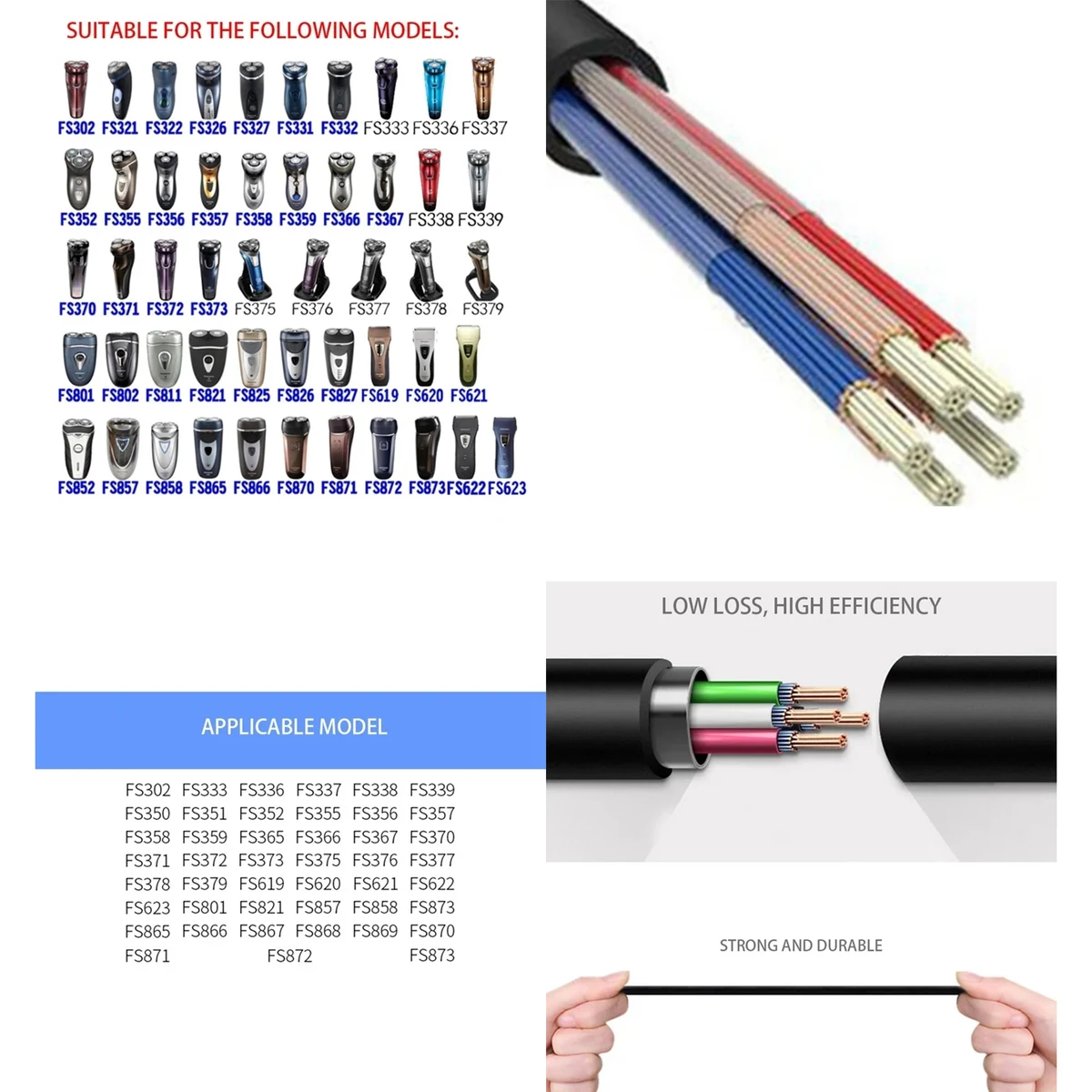 Power Cables for Shaver 1