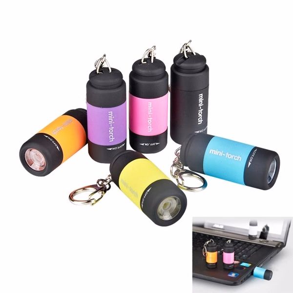 USB Charger Mini Torch Flashlight Keychain Tool