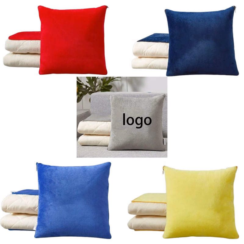 16" x 16" 2 In 1 Cushion Pillow Blanket
