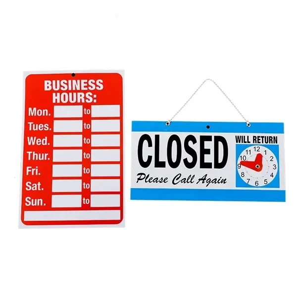 Plastic Business Hours Signs 1