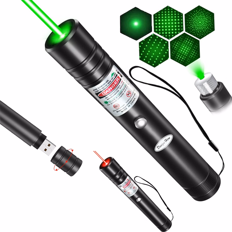 Portable USB Rechargeable Laser Flashlight