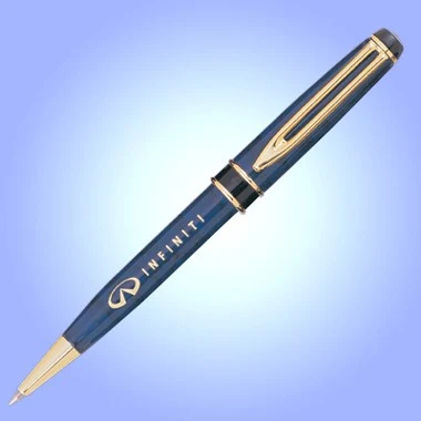 MARBLEIZED BLUE ALPINE BALL PEN 1