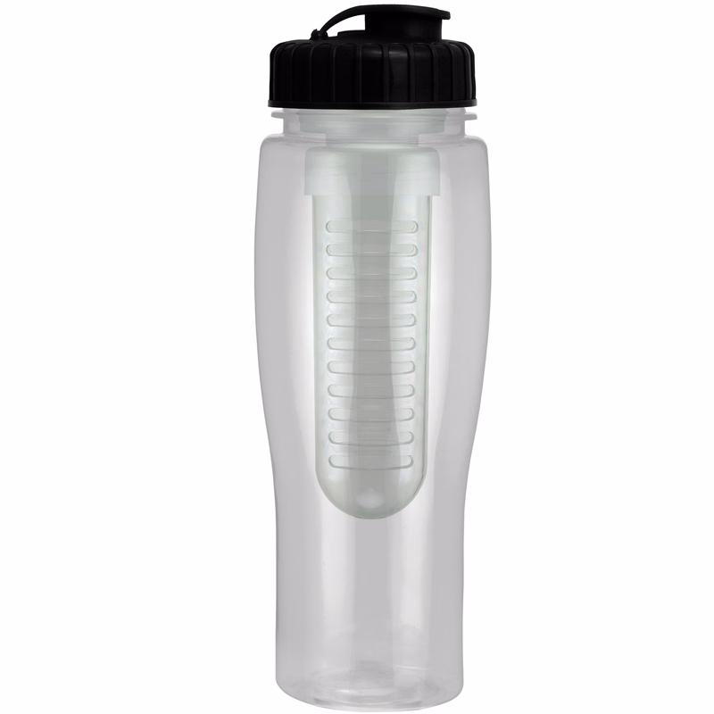 24 Oz. Translucent Contour Bottle w/ Flip Top Lid and Infuser
